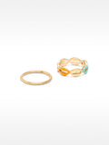Set De Anillos Esmaltado
