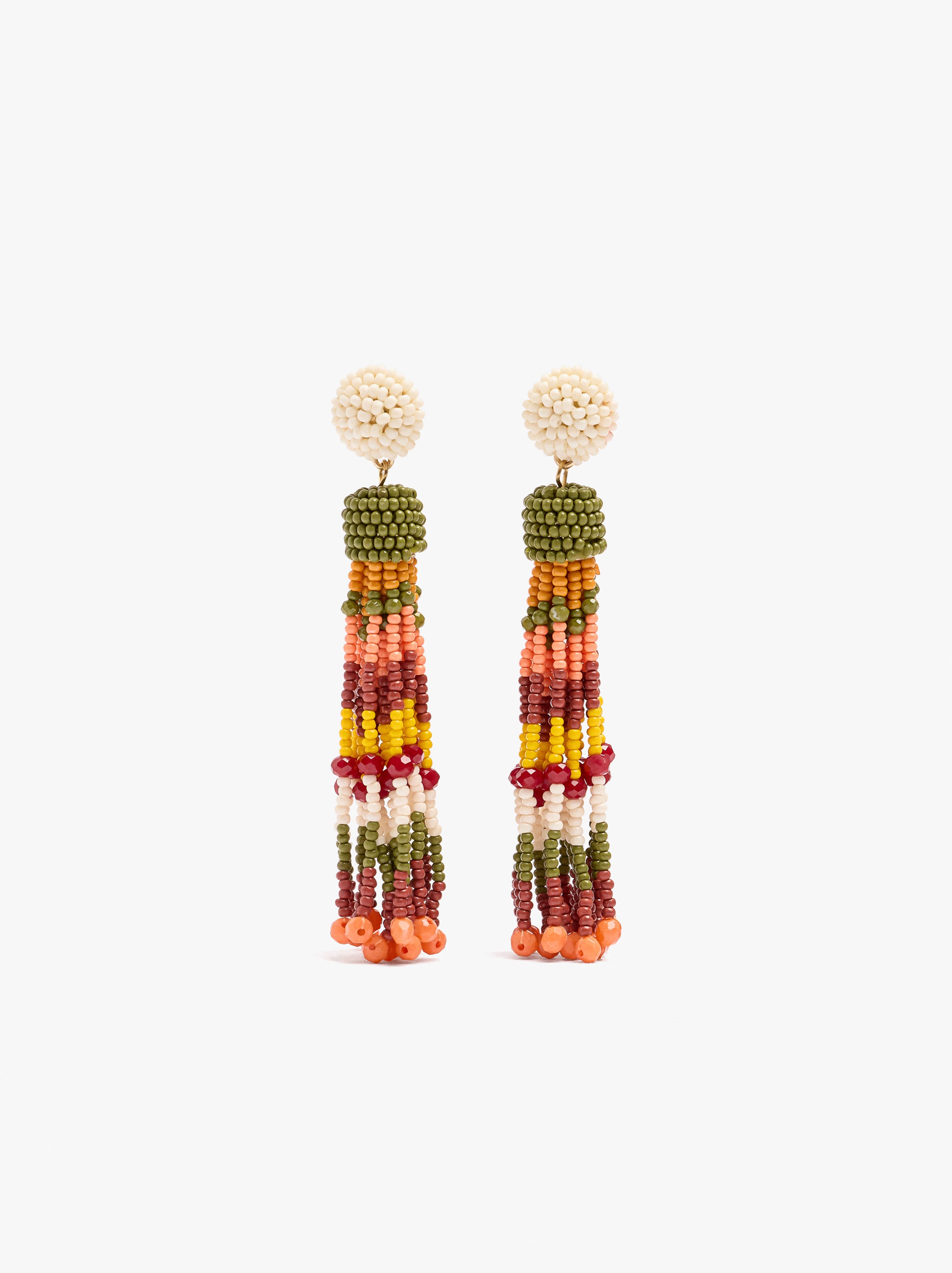 Pendientes Largos Con Cuentas