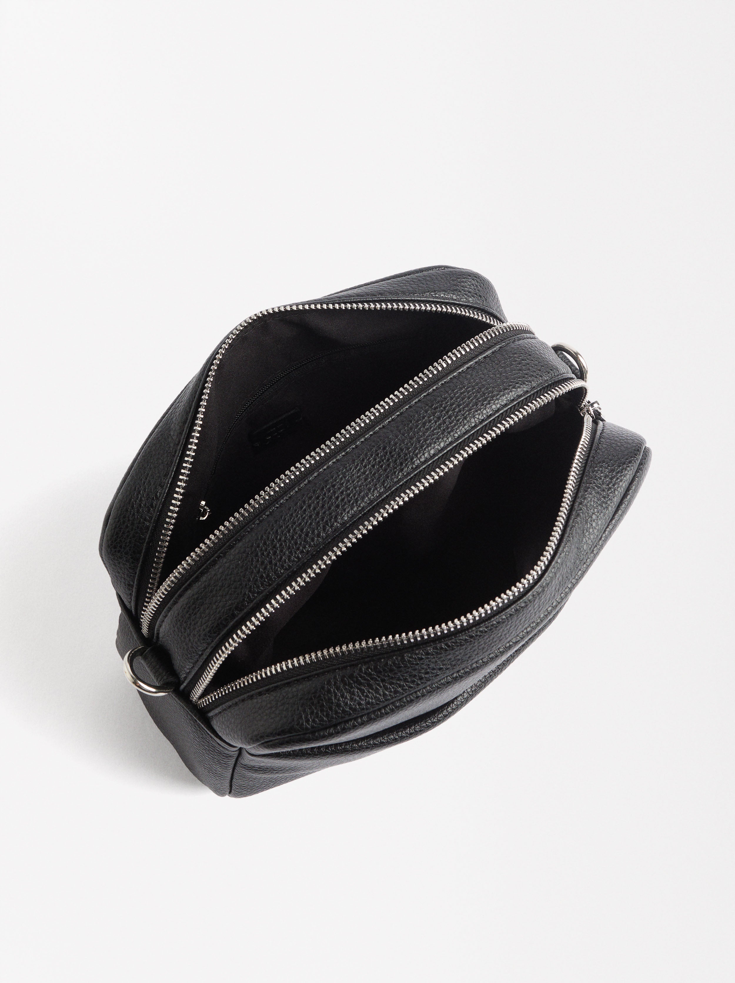 Bolso Bandolera Con Cierre Doble