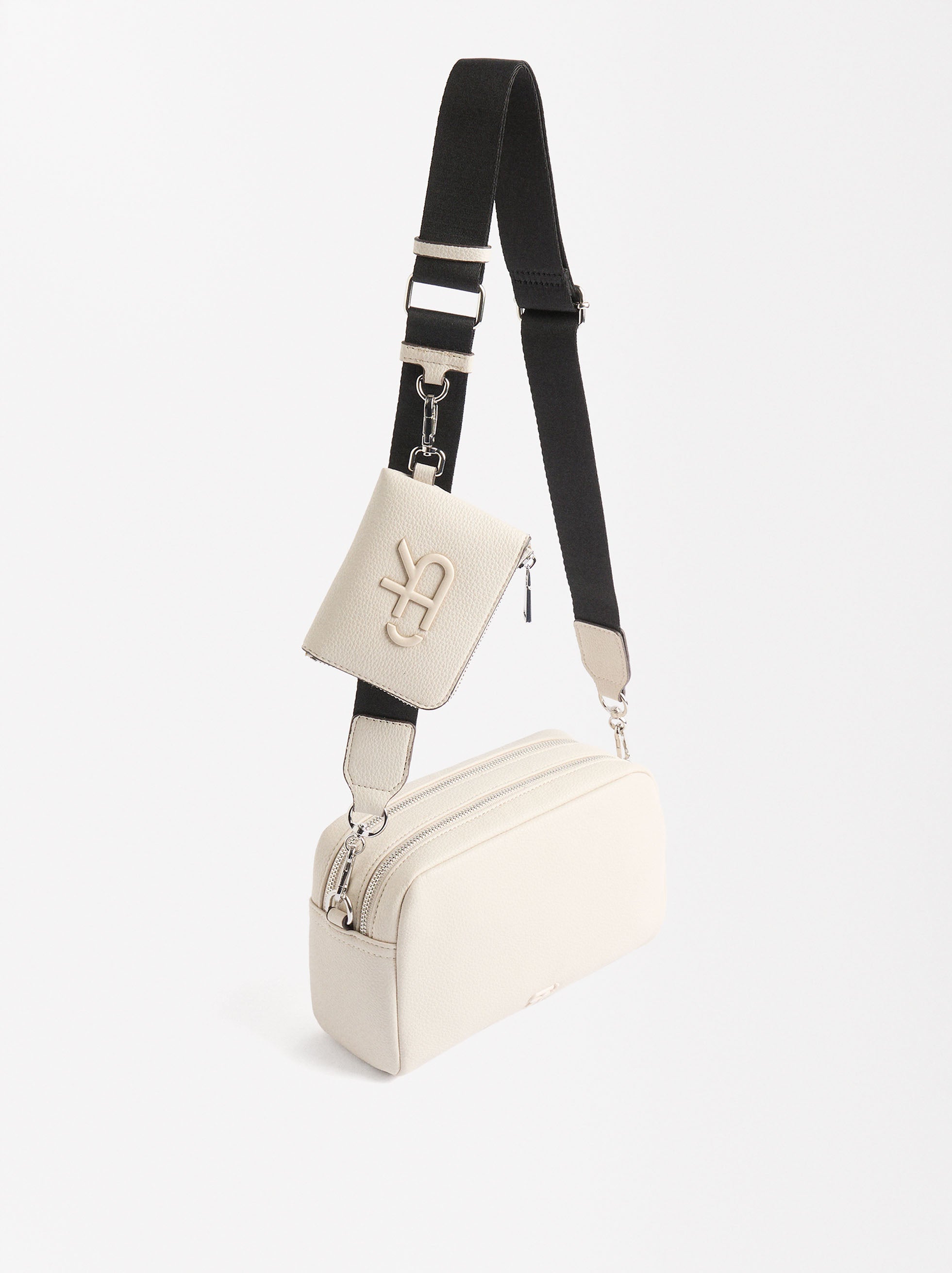 Bolso Bandolera Con Cierre Doble