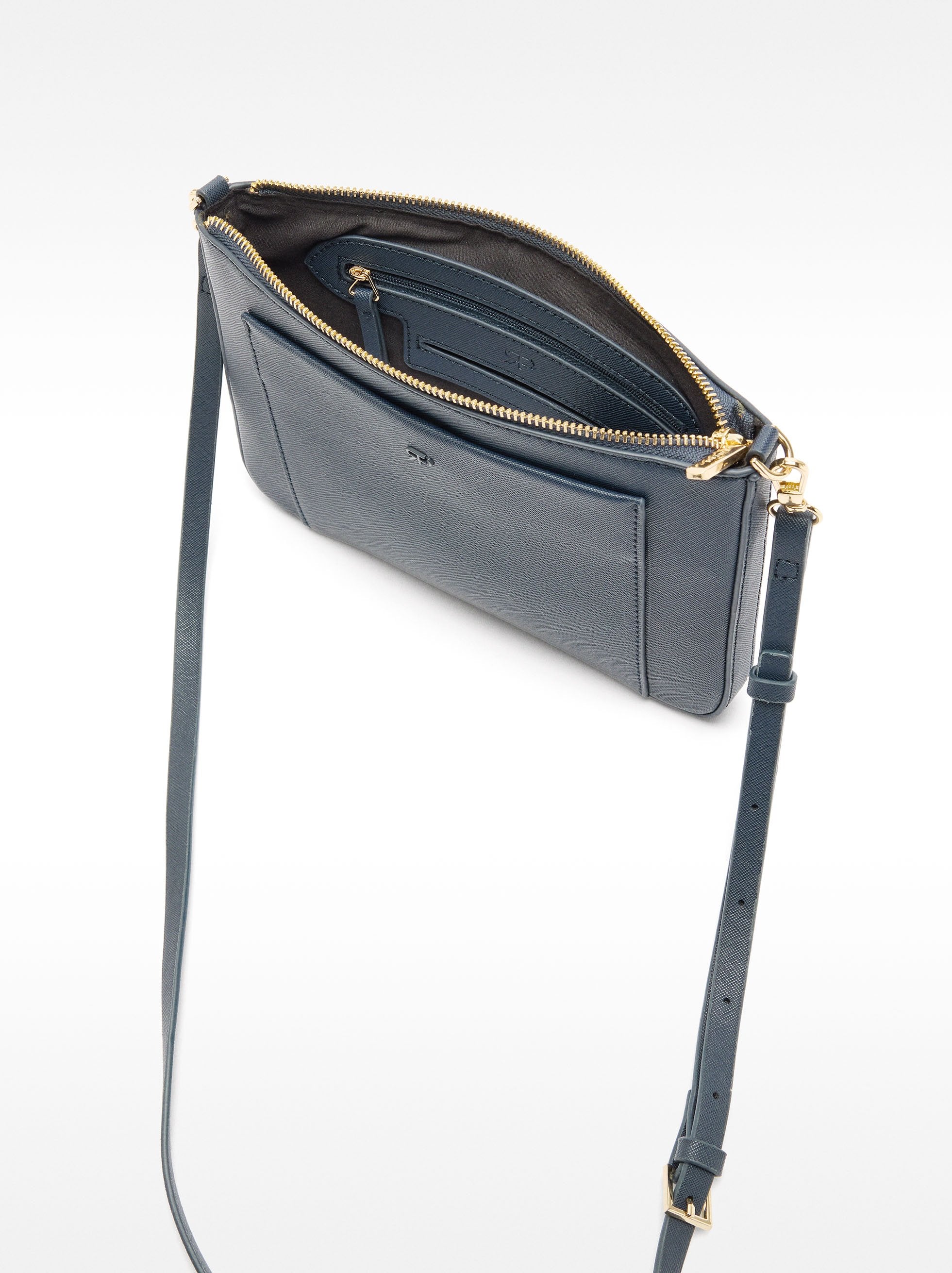 Bolso Bandolera Básico Con Textura