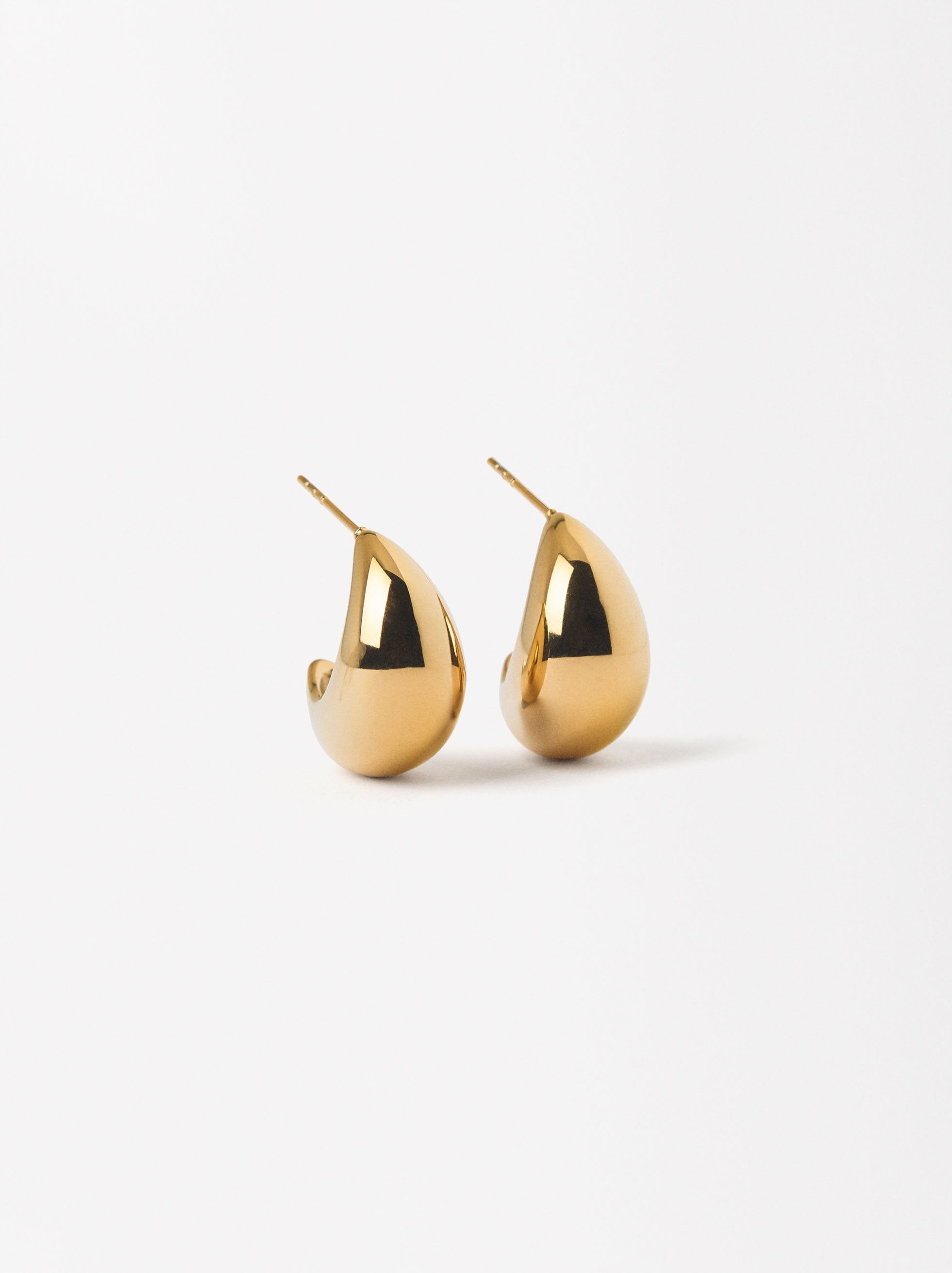 Pendientes De Aro Relieve - Acero Inoxidable
