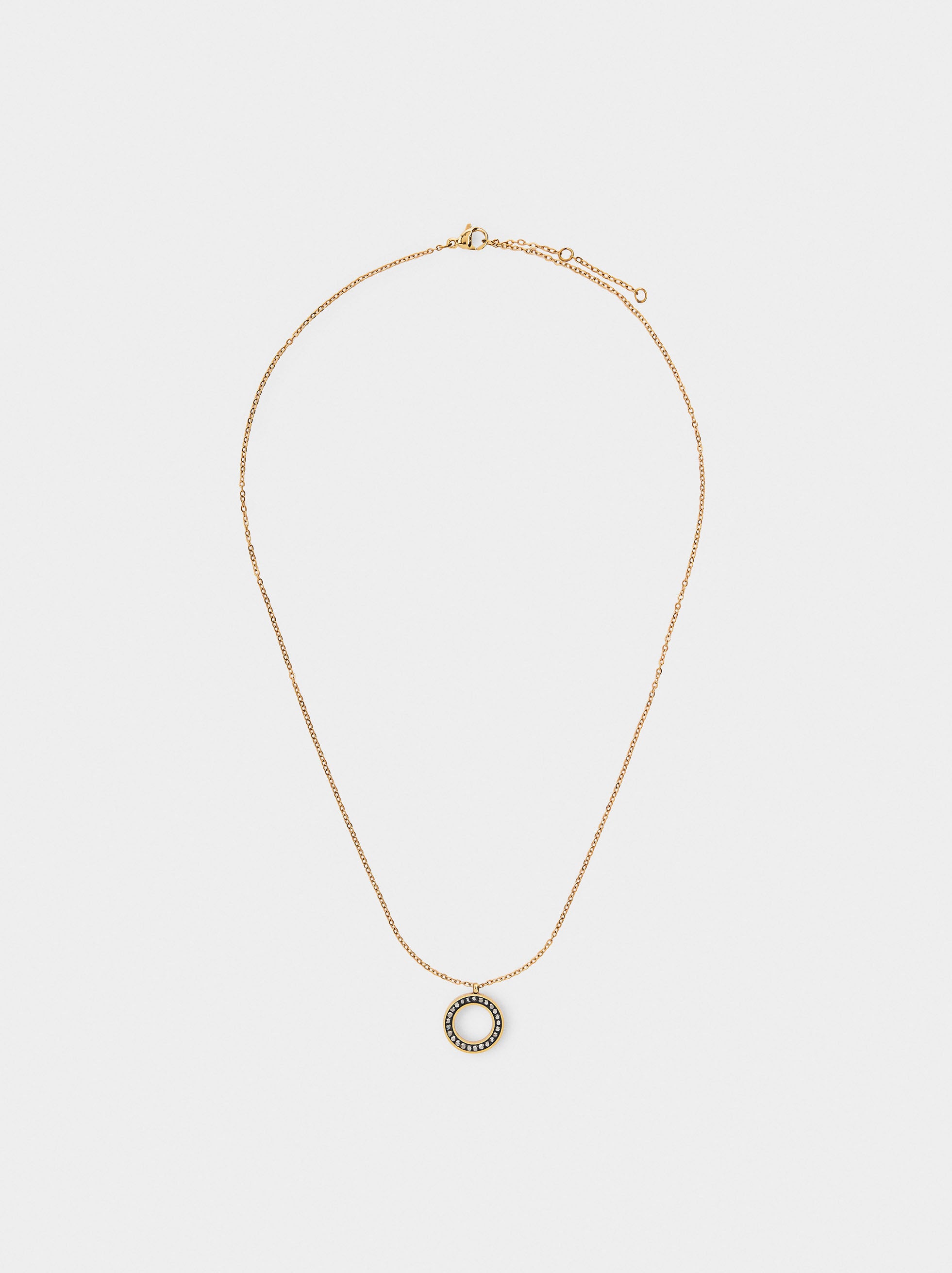 Collar Con Cristales - Acero Inoxidable