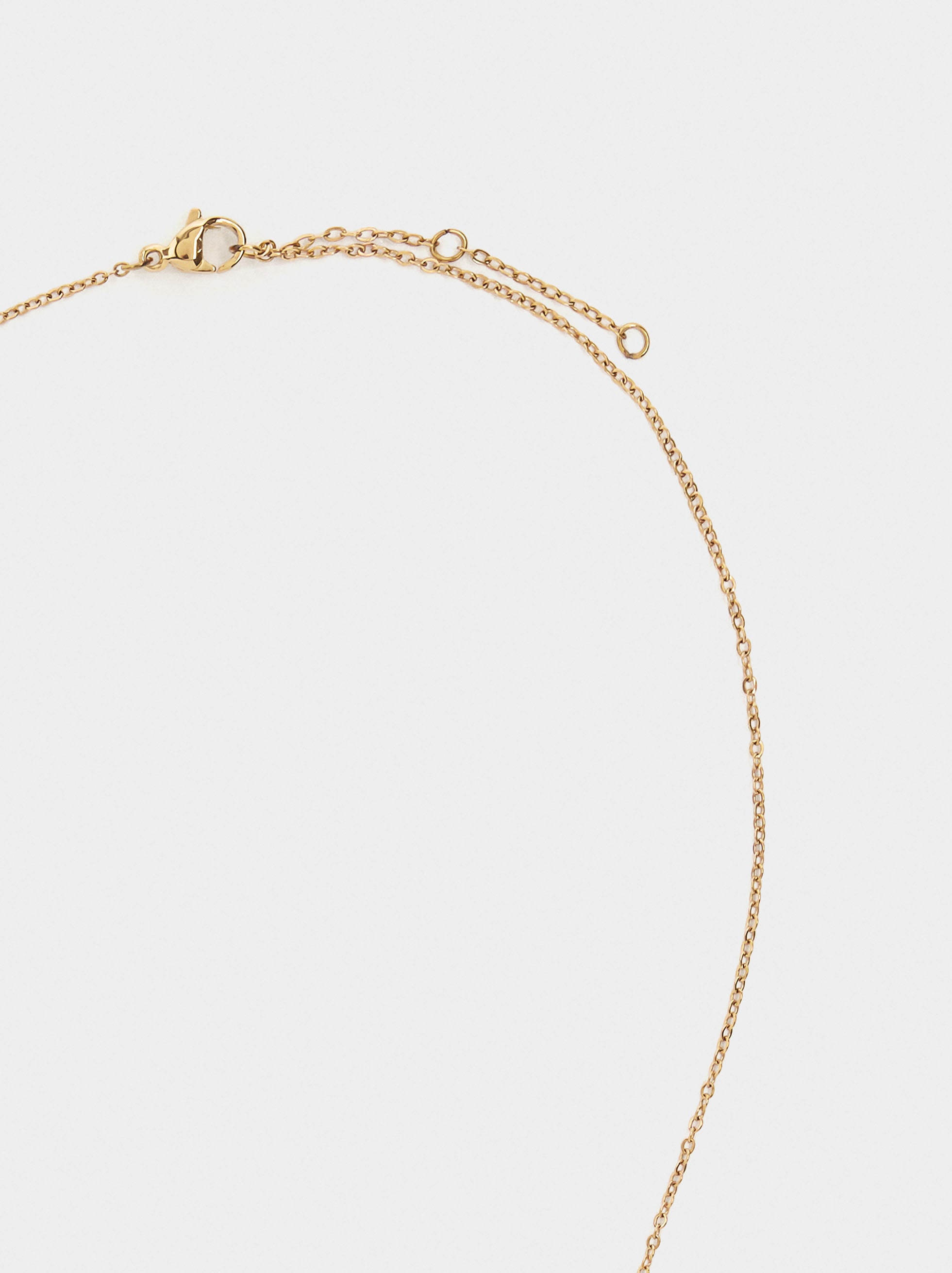 Collar Con Cristales - Acero Inoxidable