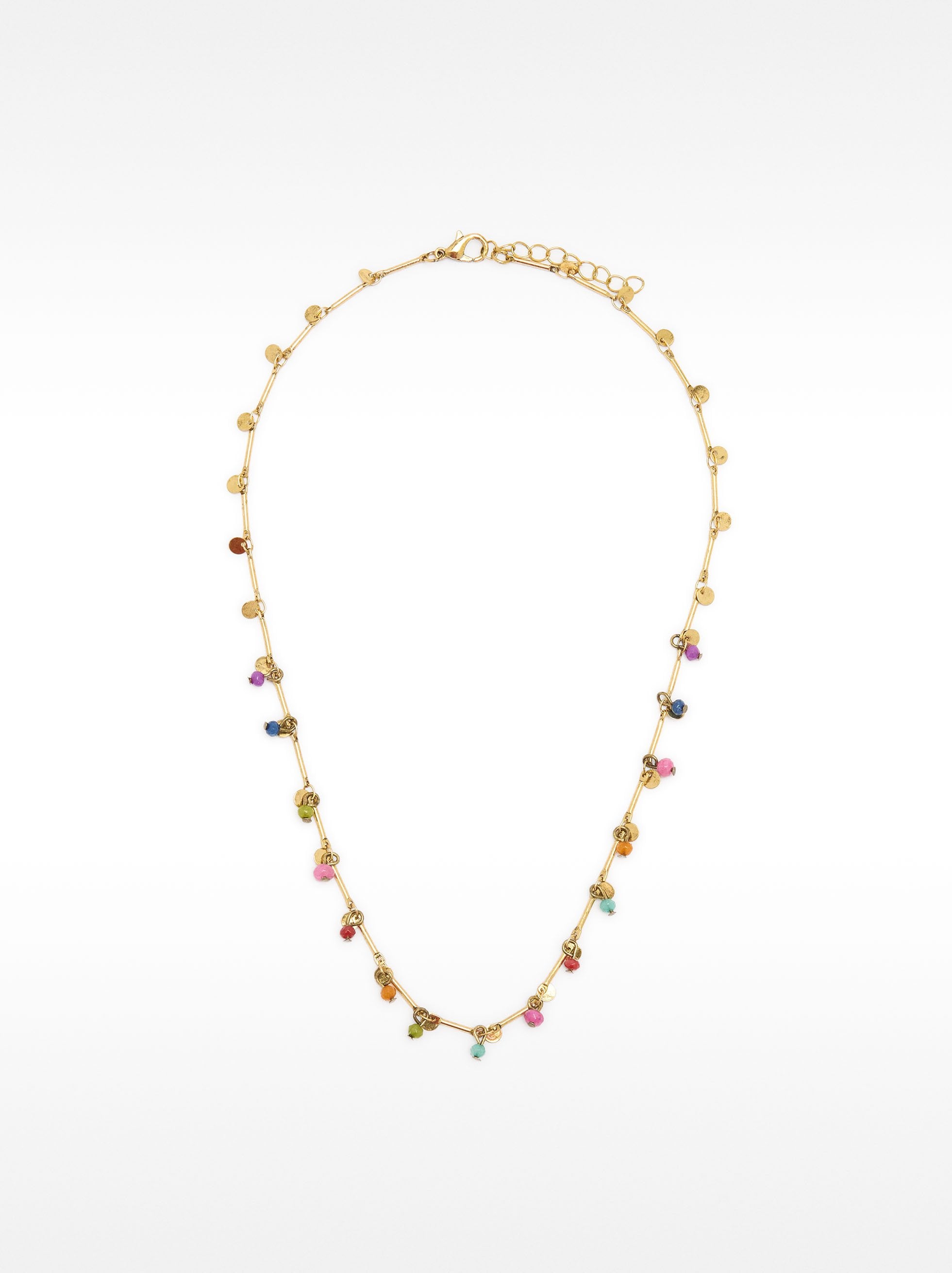 Collar Con Piedras Multicolores
