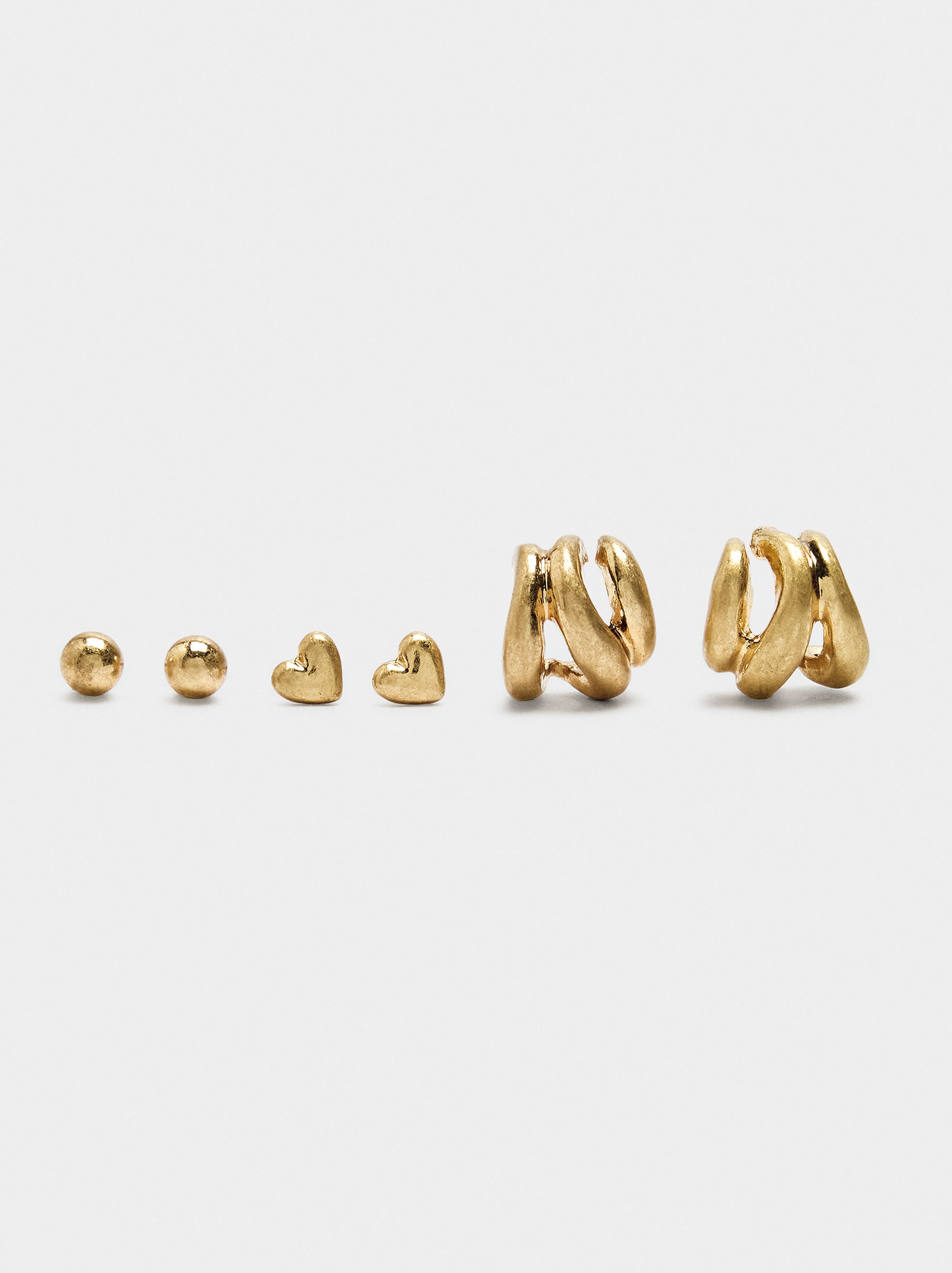 Set De Pendientes De Oro