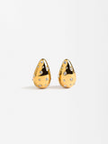 Pendientes De Gota Con Cristales - Acero Inoxidable