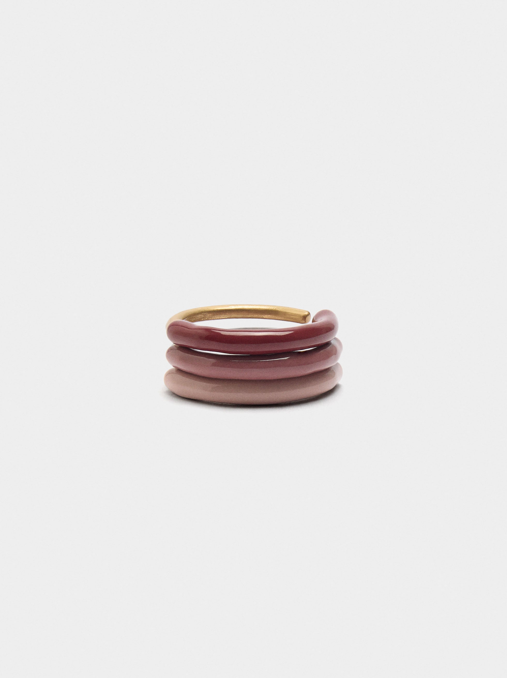 Set De Anillos Con Esmaltado