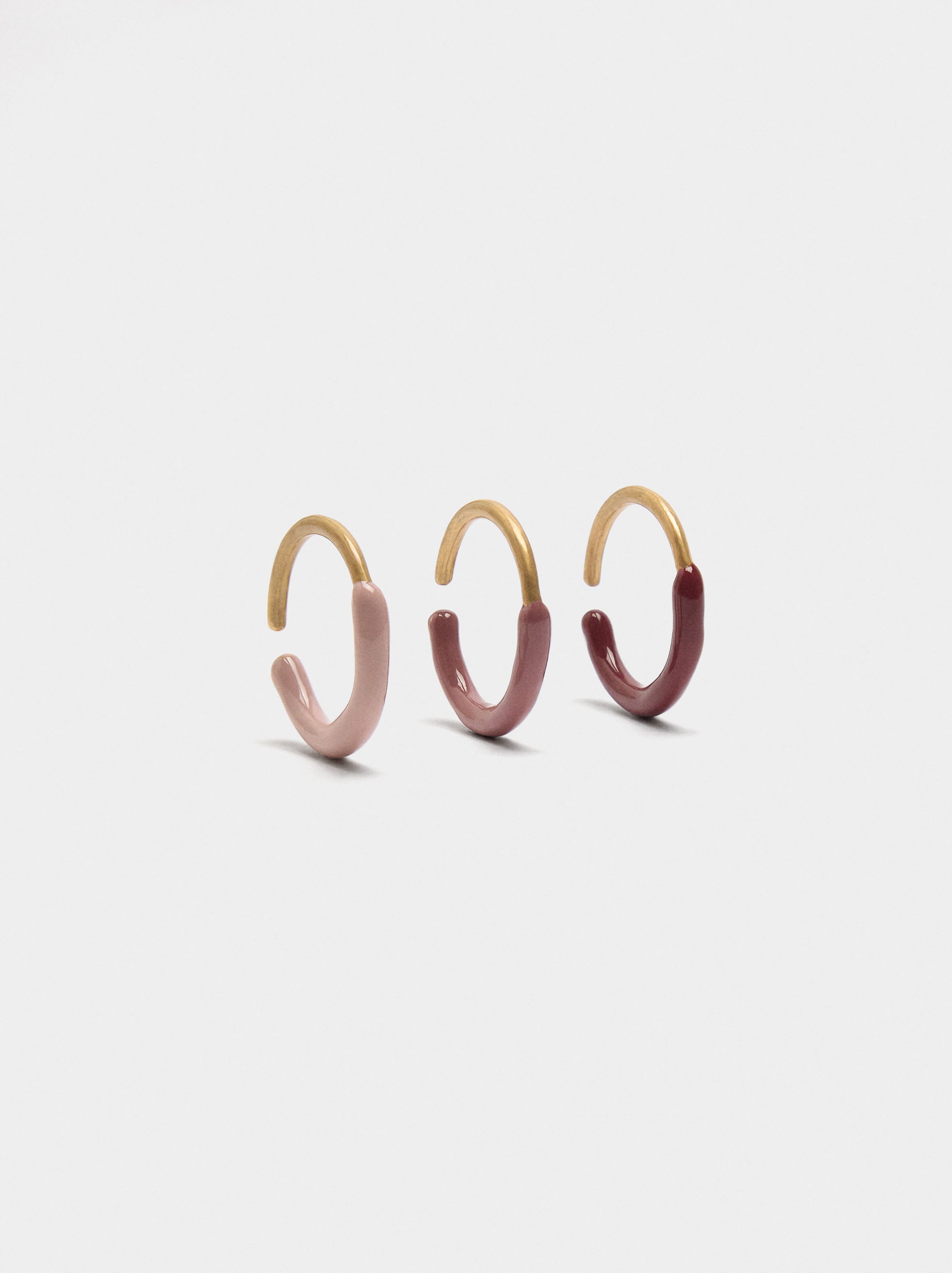 Set De Anillos Con Esmaltado