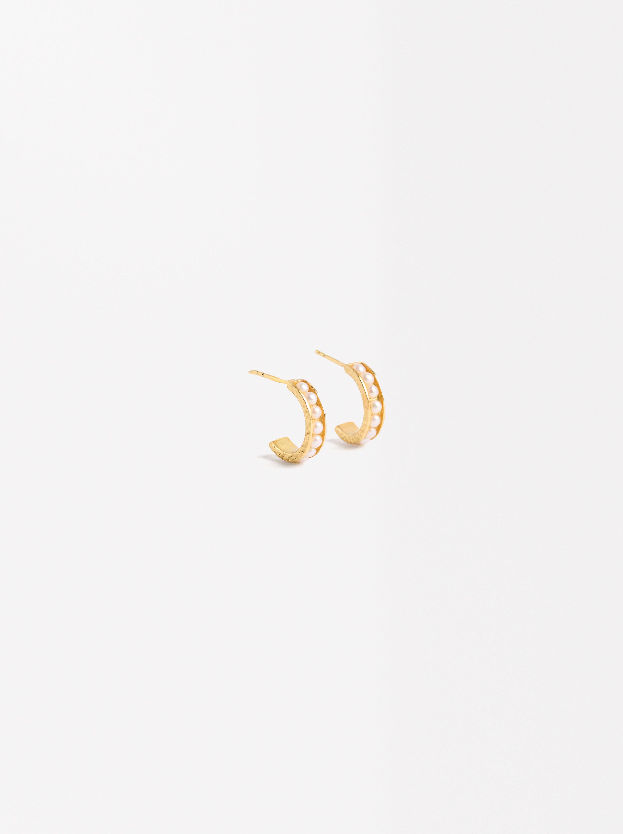 Aros Con Perlas - Plata De Ley 925