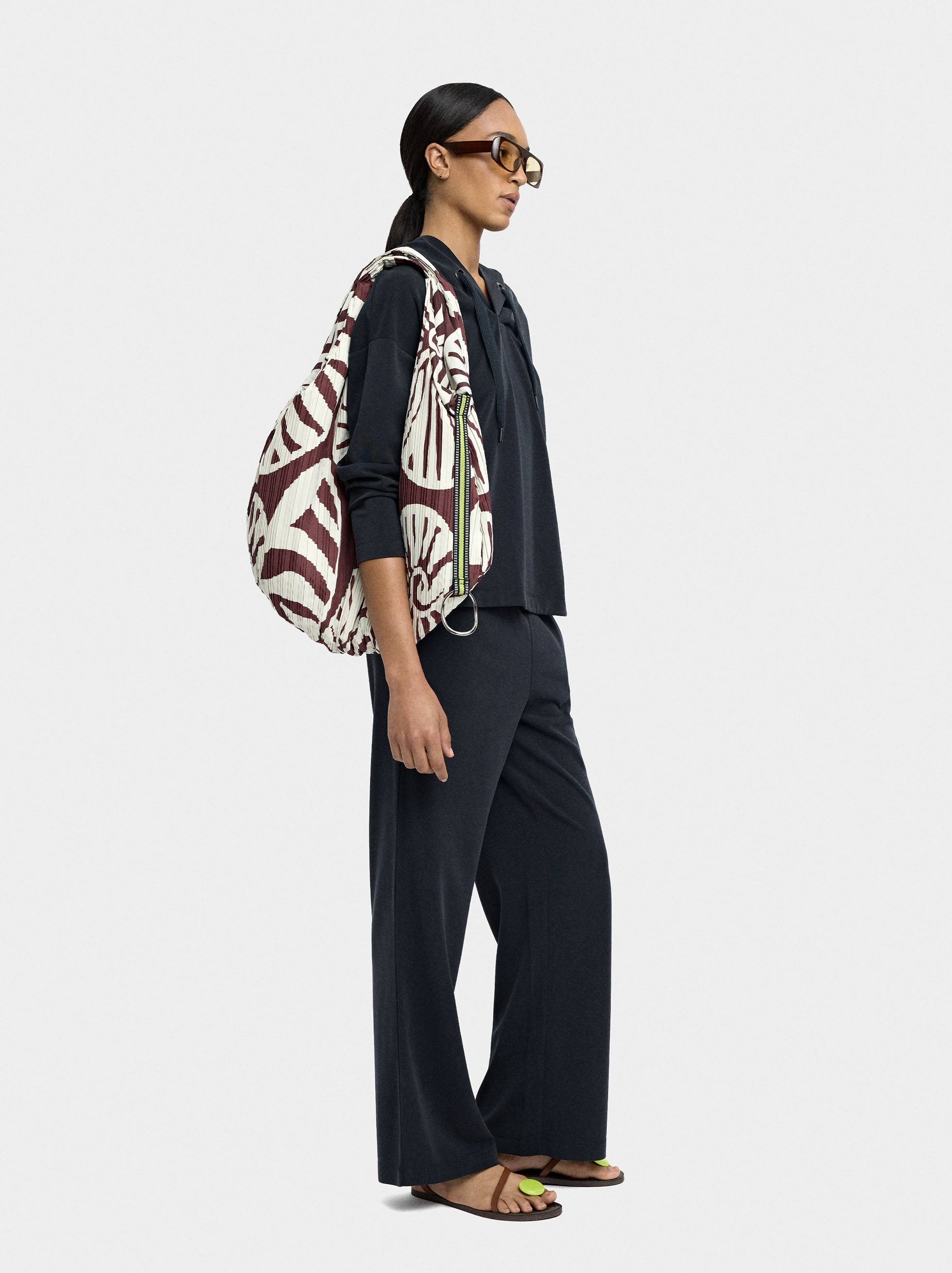 Pantalón Fluido Con Cintura Elástica Toque Suave
