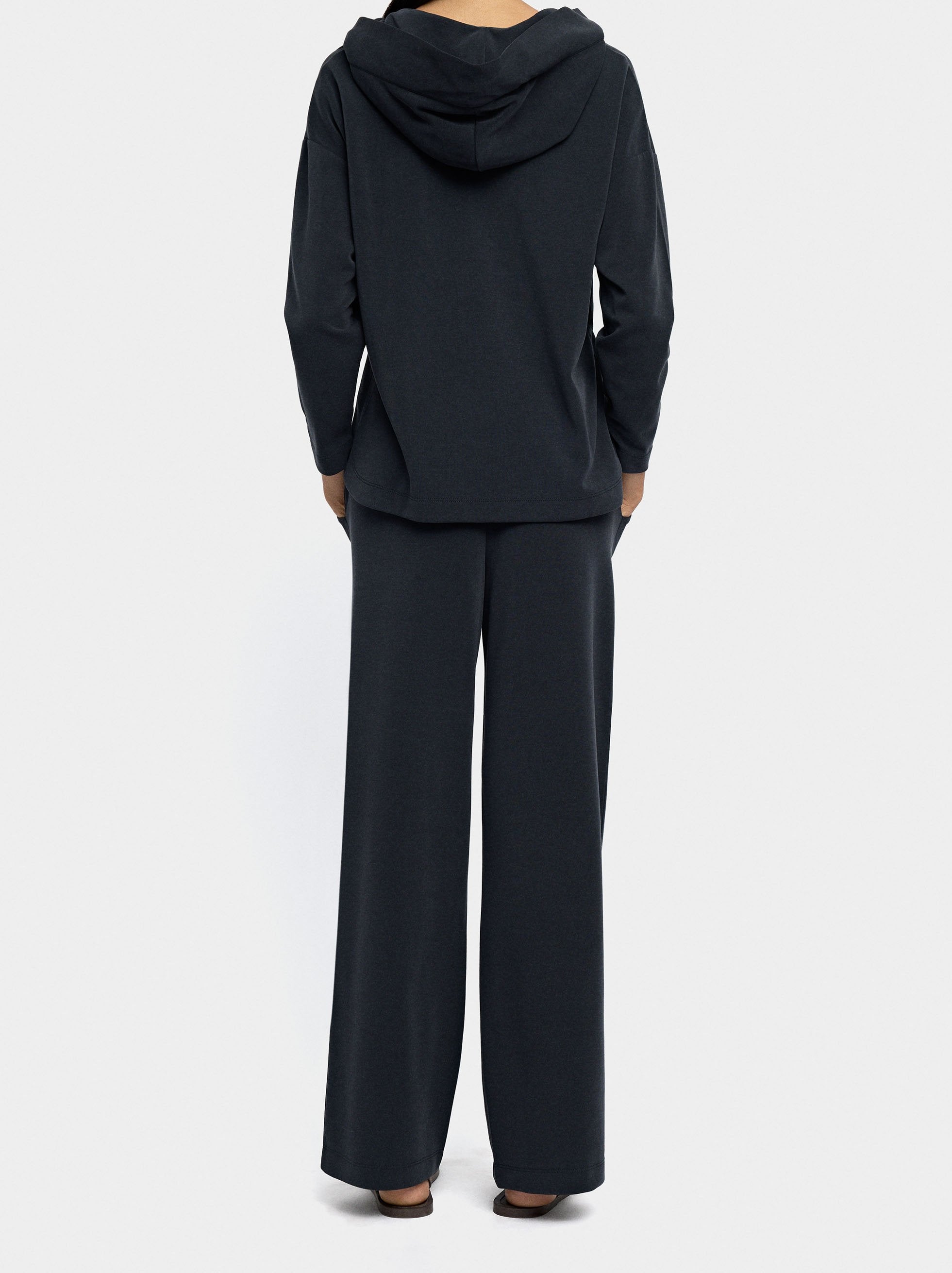 Pantalón Fluido Con Cintura Elástica Toque Suave