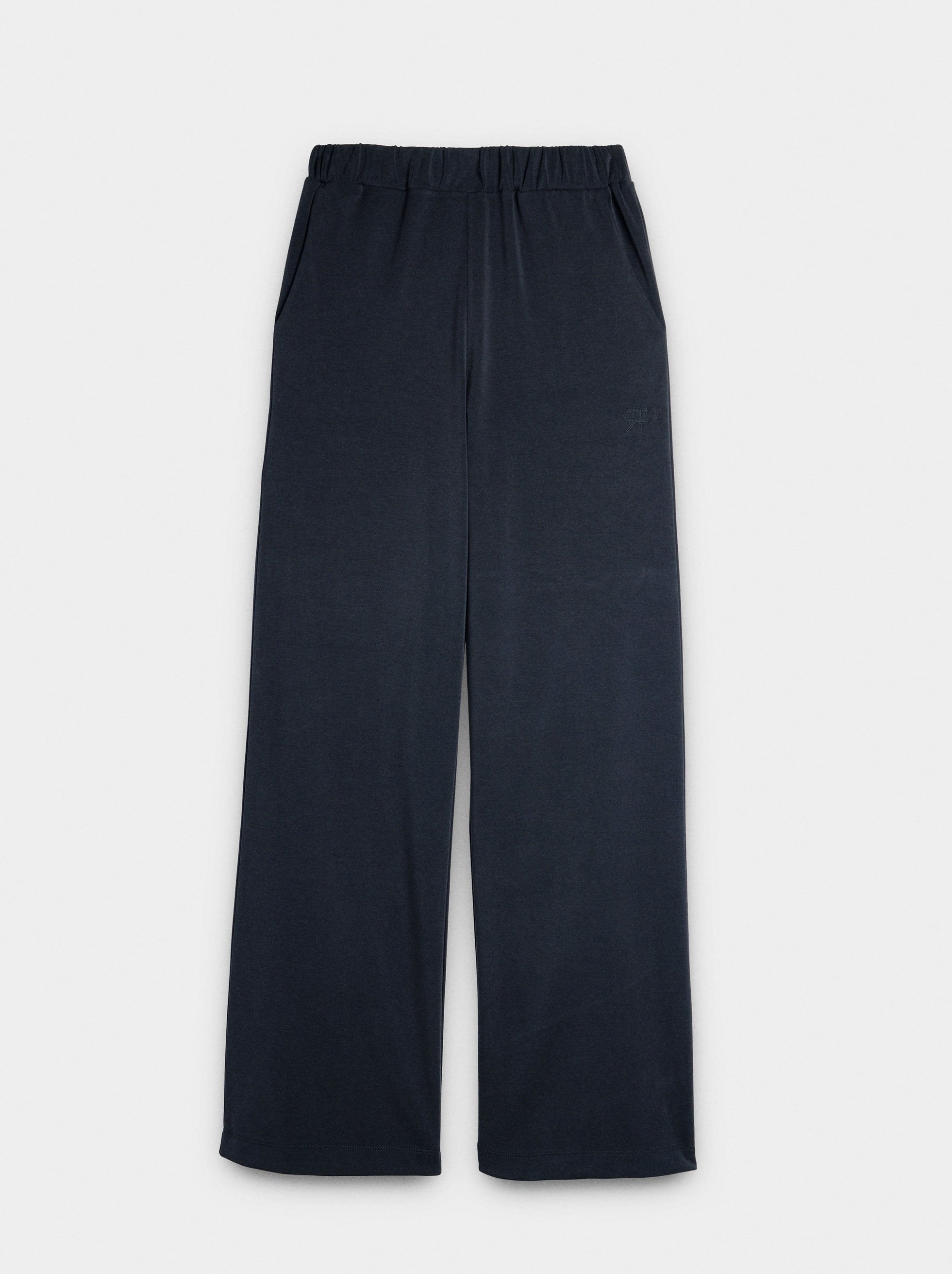 Pantalón Fluido Con Cintura Elástica Toque Suave