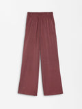 Pantalón Fluido Con Cintura Elástica Toque Suave