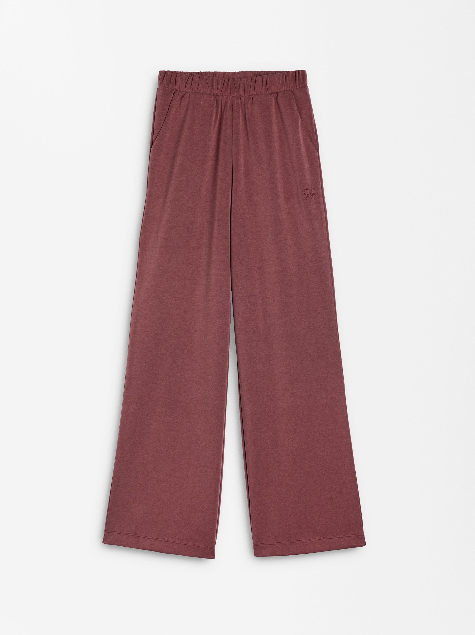 Pantalón Fluido Con Cintura Elástica Toque Suave