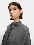 Poncho De Punto De Cuello Alto