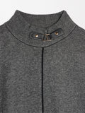 Poncho De Punto De Cuello Alto