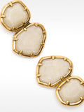 Pendientes Dorados Con Efecto Piedra
