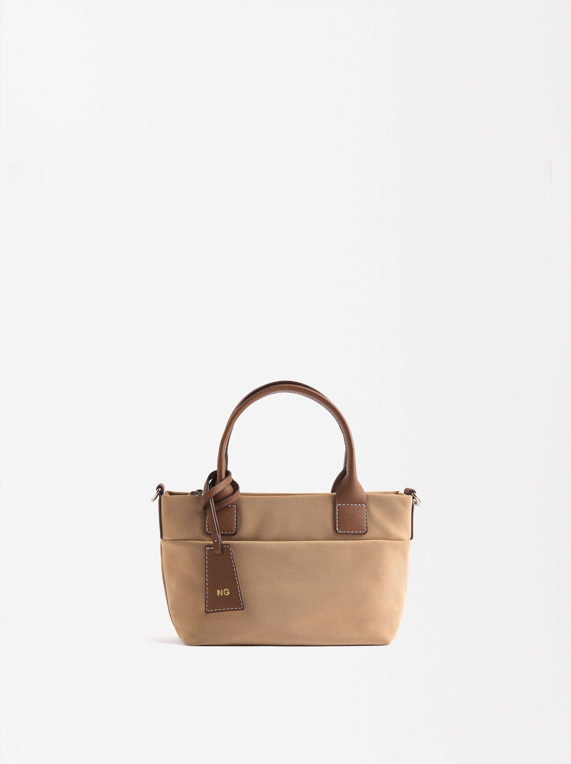 Bolso Tote Con Textura Suave M