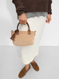 Bolso Tote Con Textura Suave M