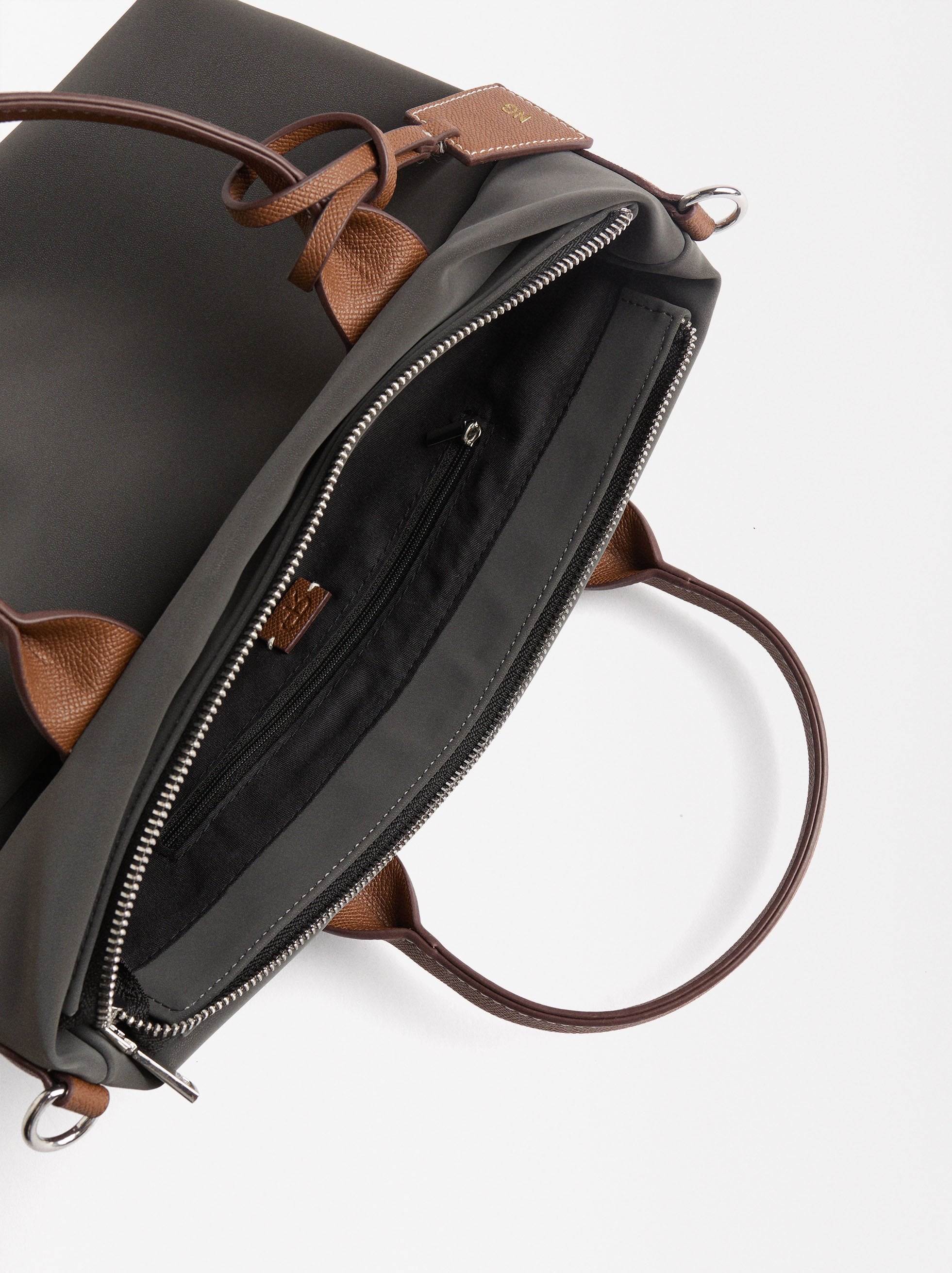 Bolso Tote Con Textura Suave L