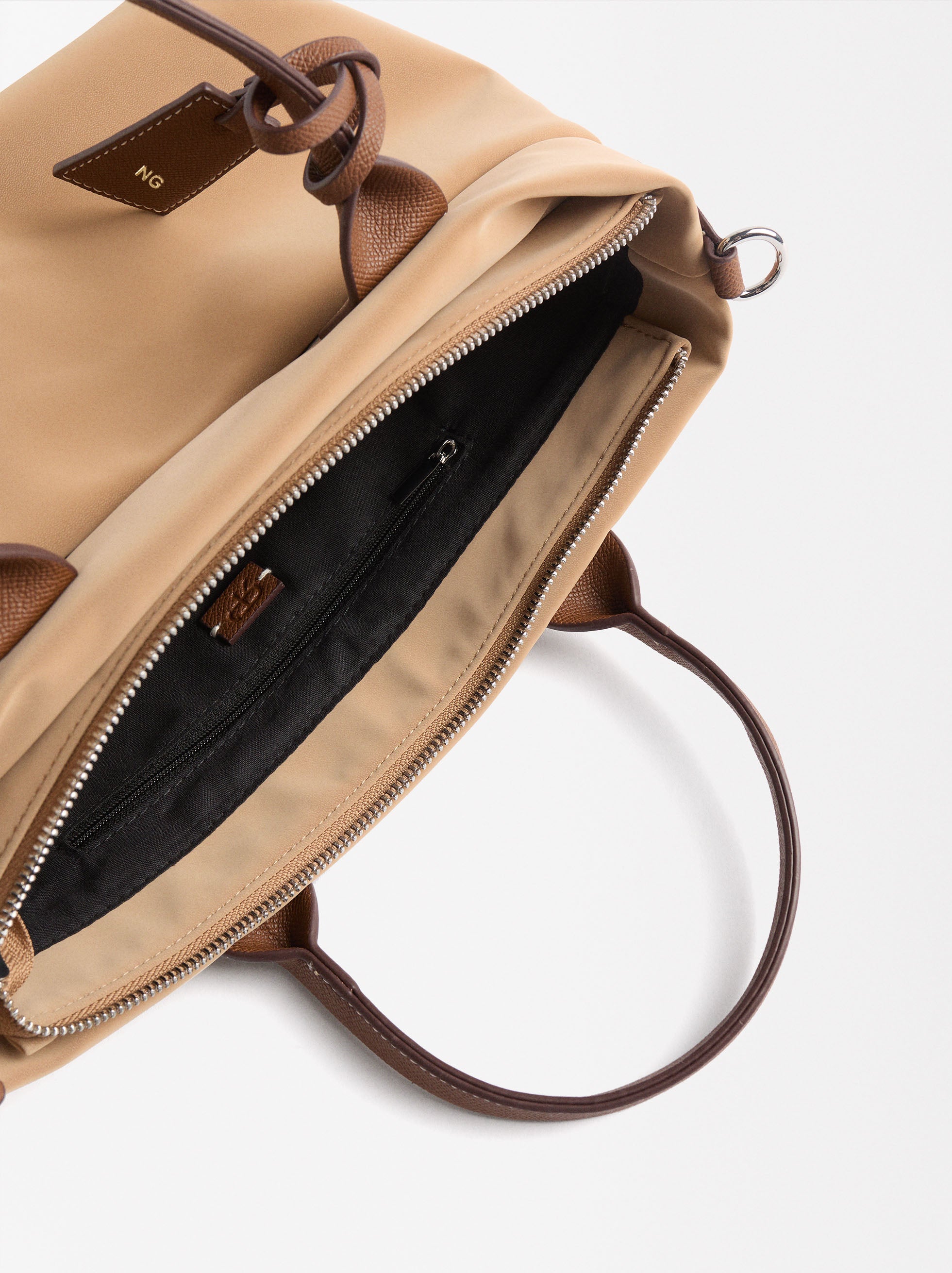 Bolso Tote Con Textura Suave L