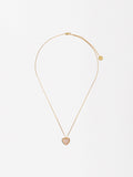 Collar Corto Piedra De Corazón - Plata De Ley 925