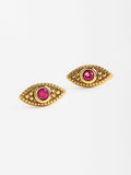 Pendientes Ojos Con Circonitas - Plata De Ley 925