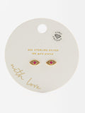 Pendientes Ojos Con Circonitas - Plata De Ley 925