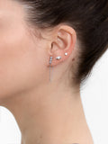Set De Pendientes Circonitas Y Perla De Agua Dulce - Plata De Ley 925