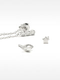 Set De Pendientes Circonitas Y Perla De Agua Dulce - Plata De Ley 925