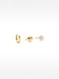 Set De Pendientes Con Circonitas - Plata De Ley 925