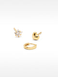 Set De Pendientes Con Circonitas - Plata De Ley 925