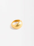 Anillo Redondeado Efecto Martillado - Plata De Ley 925