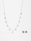 Set De Collar Y Pendientes - Plata De Ley 925