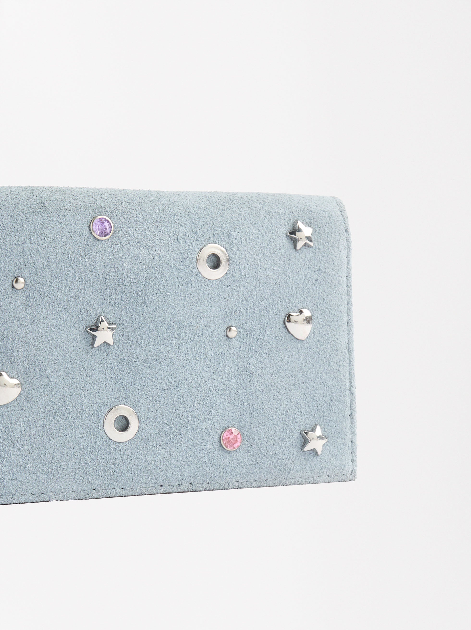 Cartera De Piel Con Aplicaciones