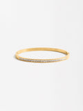 Pulsera Rígida Con Cristales - Acero Inoxidable