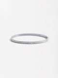 Pulsera Rígida Con Cristales - Acero Inoxidable