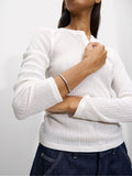Pulsera Rígida Con Cristales - Acero Inoxidable