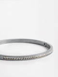 Pulsera Rígida Con Cristales - Acero Inoxidable