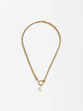 Collar Con Perla De Agua Dulce - Acero Inoxidable