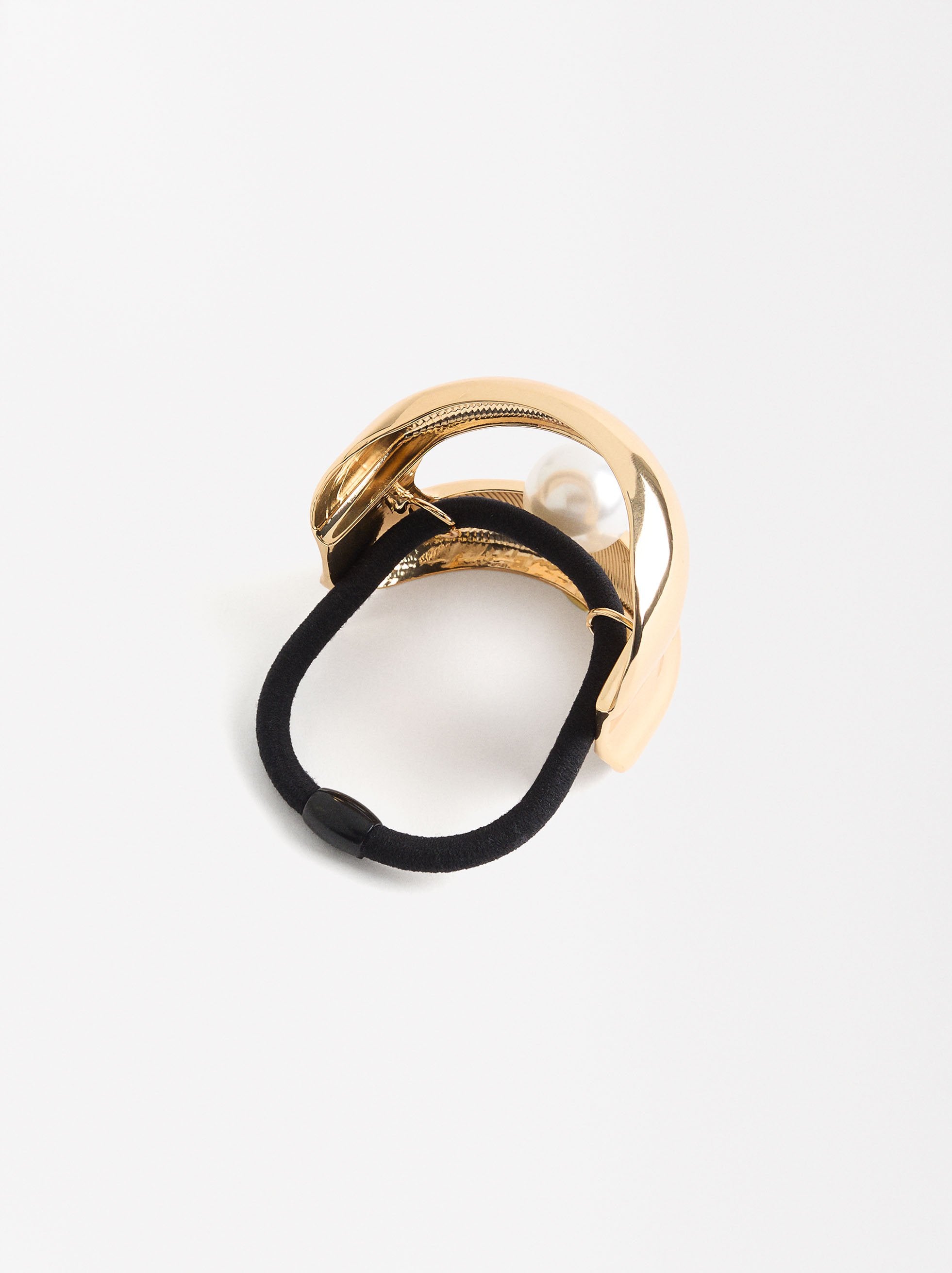 Elástico Para El Pelo Con Detalle Dorado