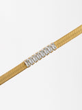 Pulsera Con Cristales - Acero Inoxidable