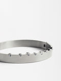 Pulsera Rígida Con Cristales - Acero Inoxidable