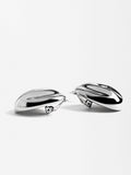 Pendientes Ovalados En Relieve - Acero Inoxidable