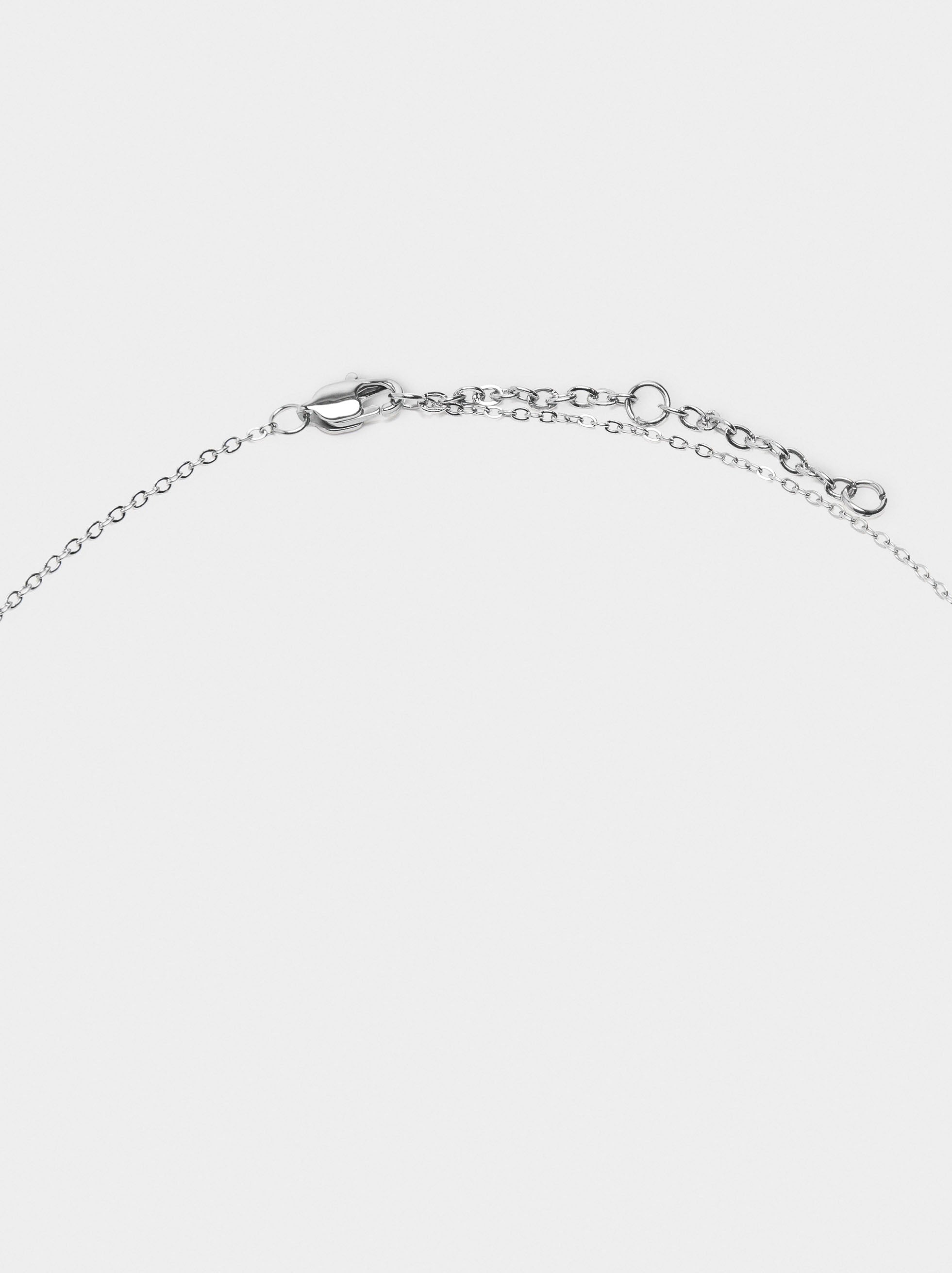 Collar Aro Con Cristales - Acero Inoxidable
