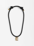 Collar De Cuerda Con Charm - Acero Inoxidable