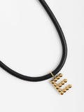 Collar De Cuerda Con Charm - Acero Inoxidable