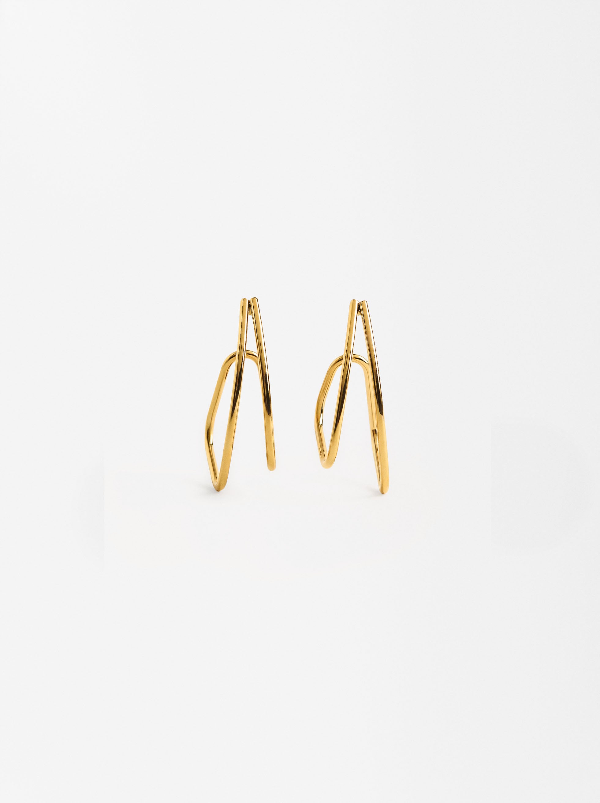 Pendientes Efecto Doble - Acero Inoxidable