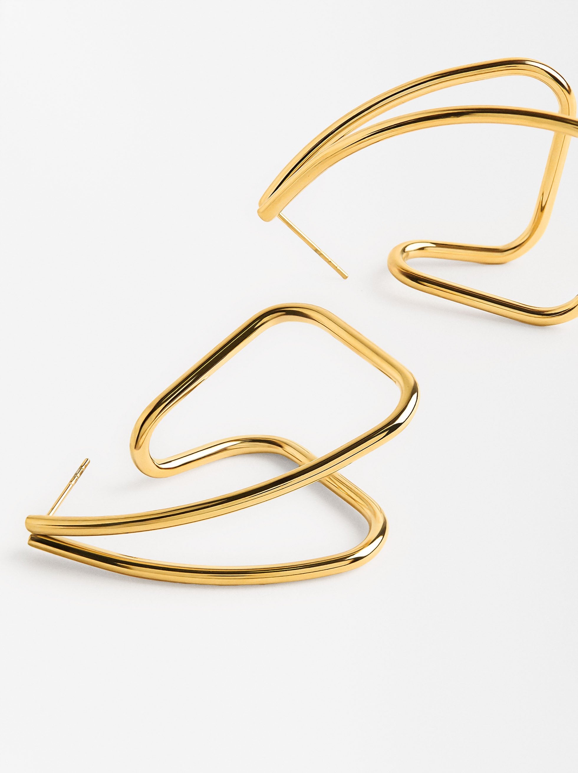 Pendientes Efecto Doble - Acero Inoxidable